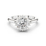 Gold Jewelry, Cushion center stone, White Gold