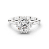 Gold Jewelry, Cushion center stone, White Gold