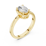 Gold Ring DDLR-504, Yellow Gold, view 2