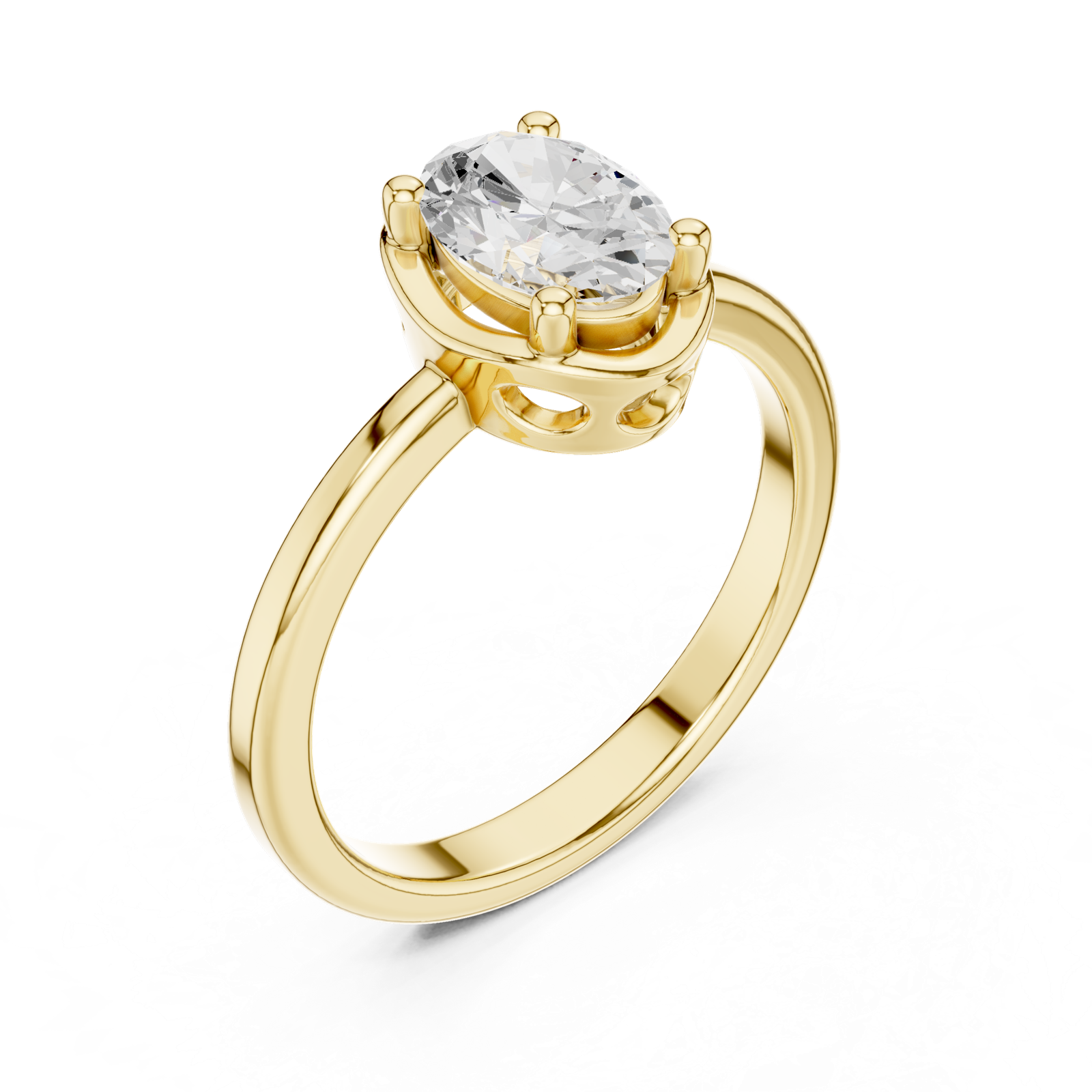 Gold Ring DDLR-504, Yellow Gold, view 2