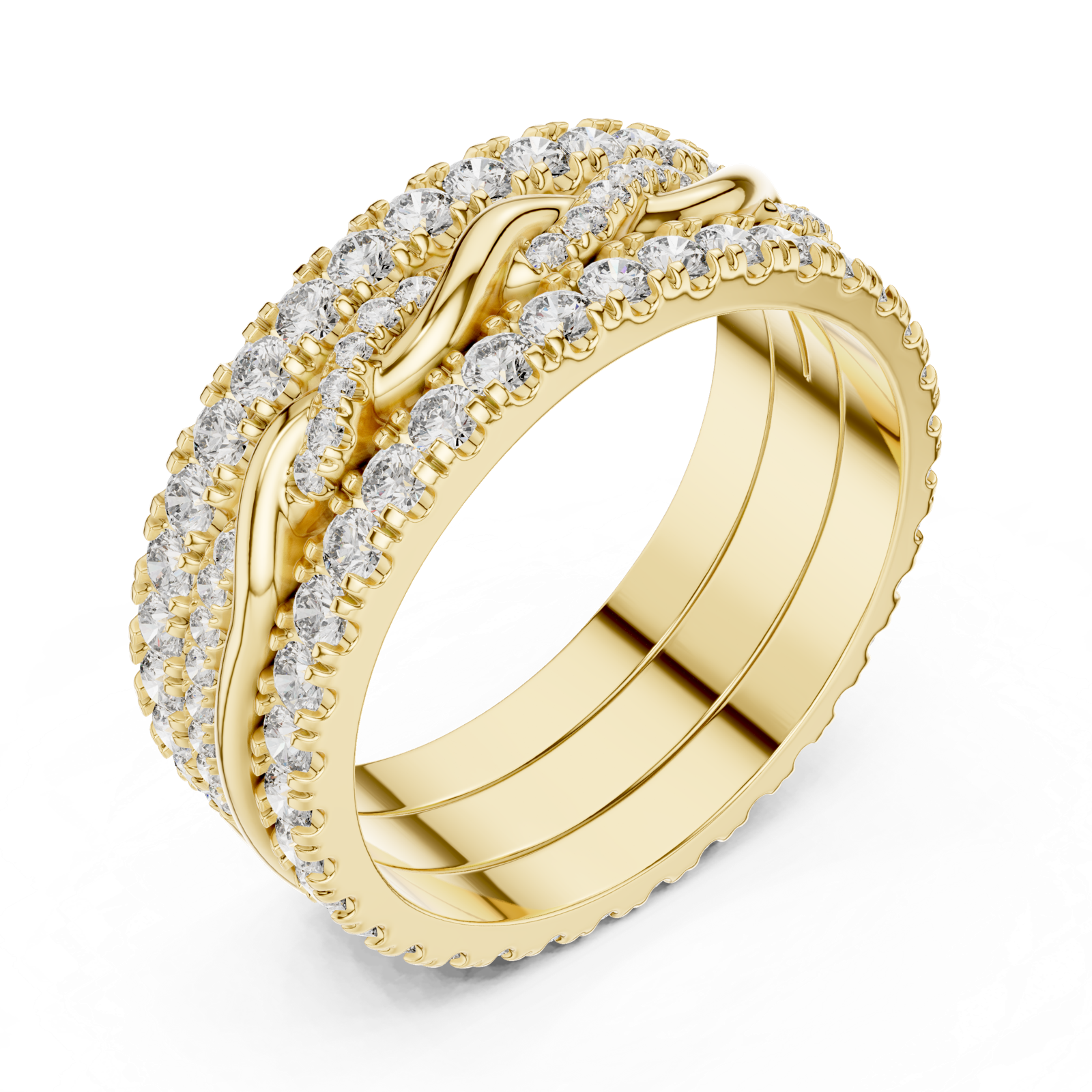 Gold Ring DDLR-234, Yellow Gold, view 2