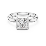 Gold Jewelry L36-10, Princess center stone, White Gold, view 4