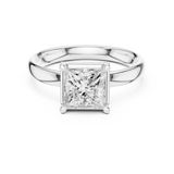 Gold Jewelry L36-10, Princess center stone, White Gold, view 4