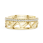 Gold Ring R25, Yellow Gold, view 3