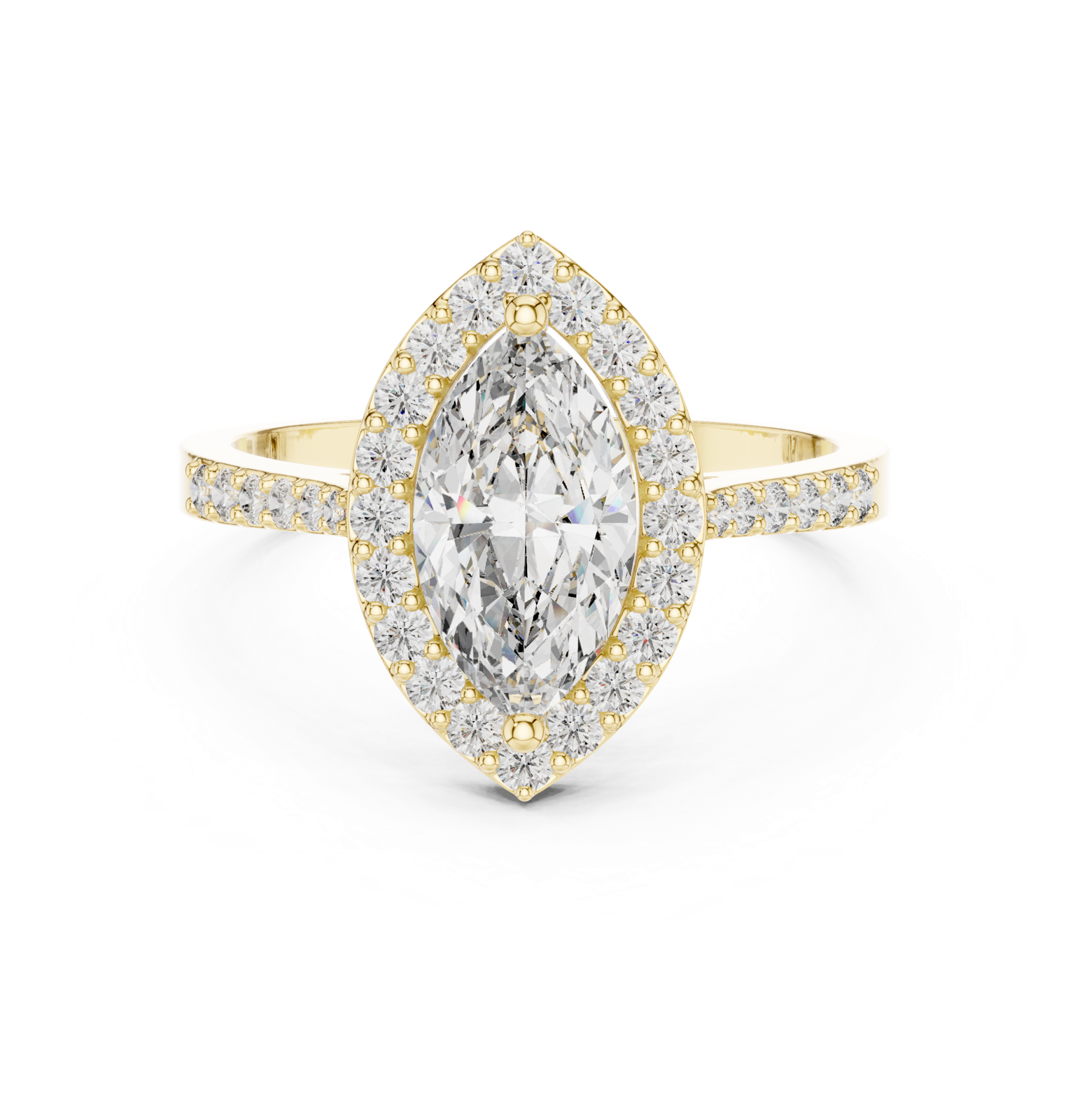 Gold Ring ALR-100, Yellow Gold, view 4