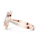 Gold Ring ALR-100, Rose Gold, view 3