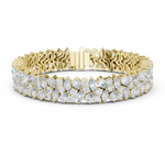 14K Solid Gold Lab Diamond Bracelet, Yellow Gold