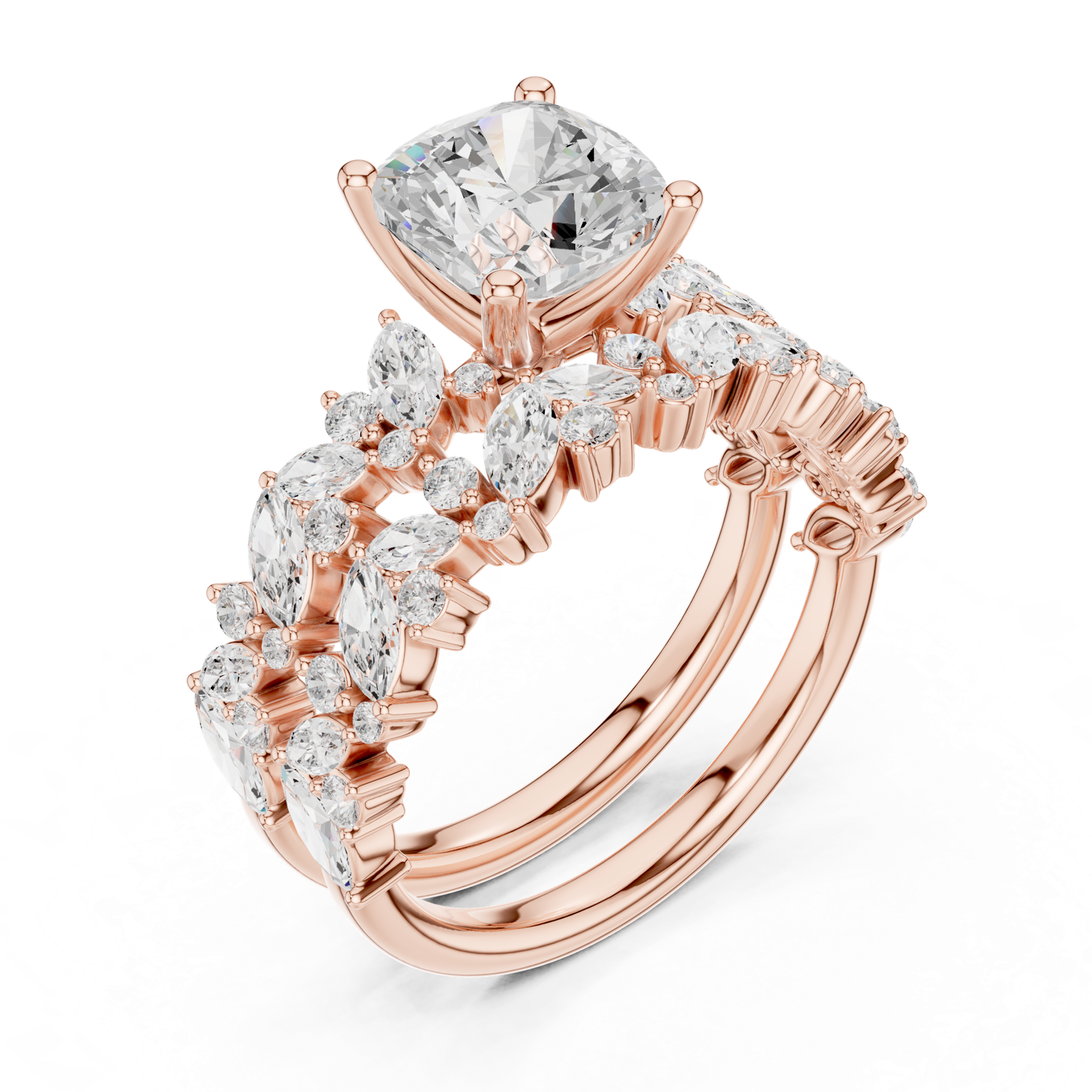 Gold Ring DDLR-941, Rose Gold, view 2