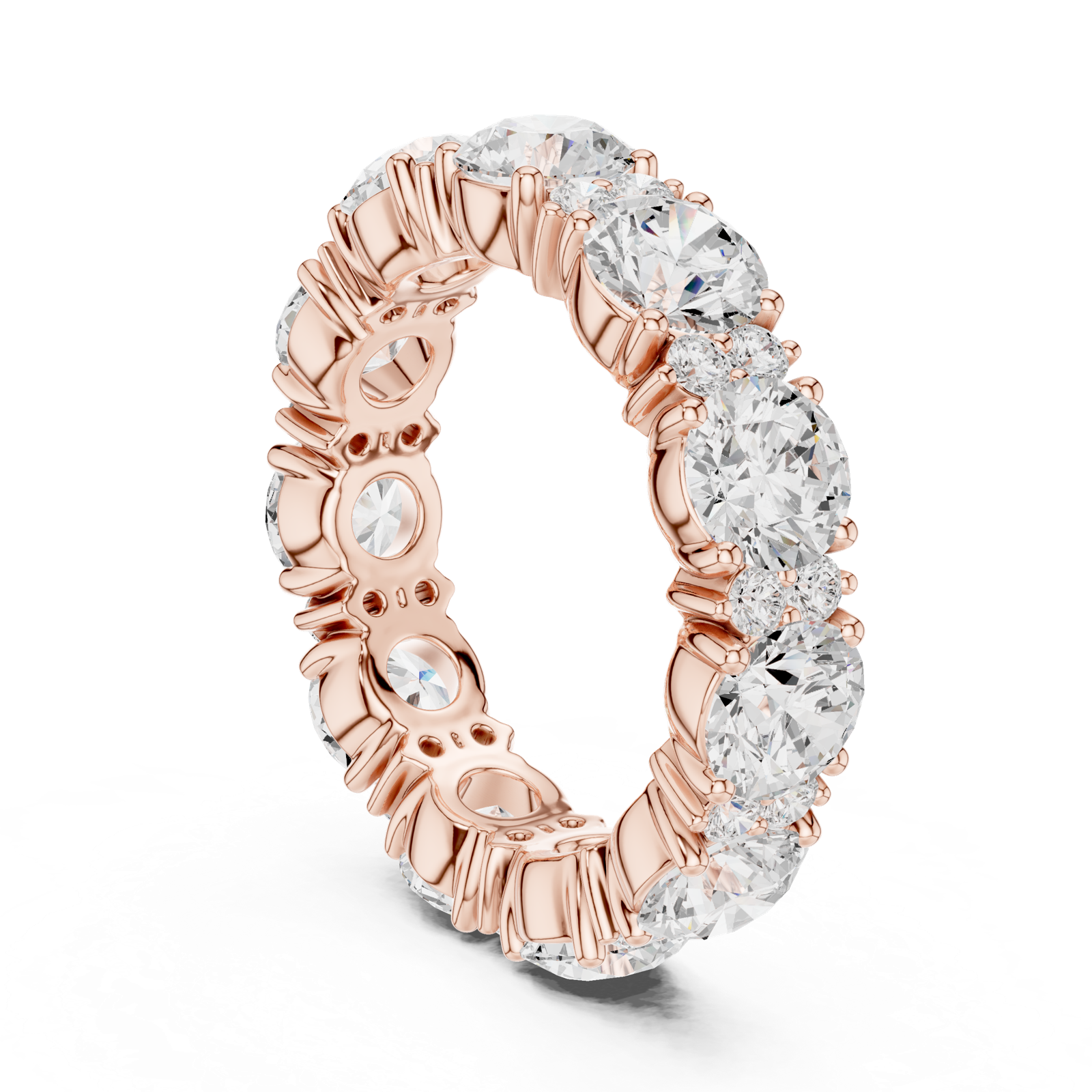 Gold Ring DDLR-707, Rose Gold, view 1