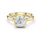 Gold Jewelry L36-10, Round center stone, Yellow Gold
