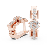 Gold Earrings L03-24, Rose Gold, view 1