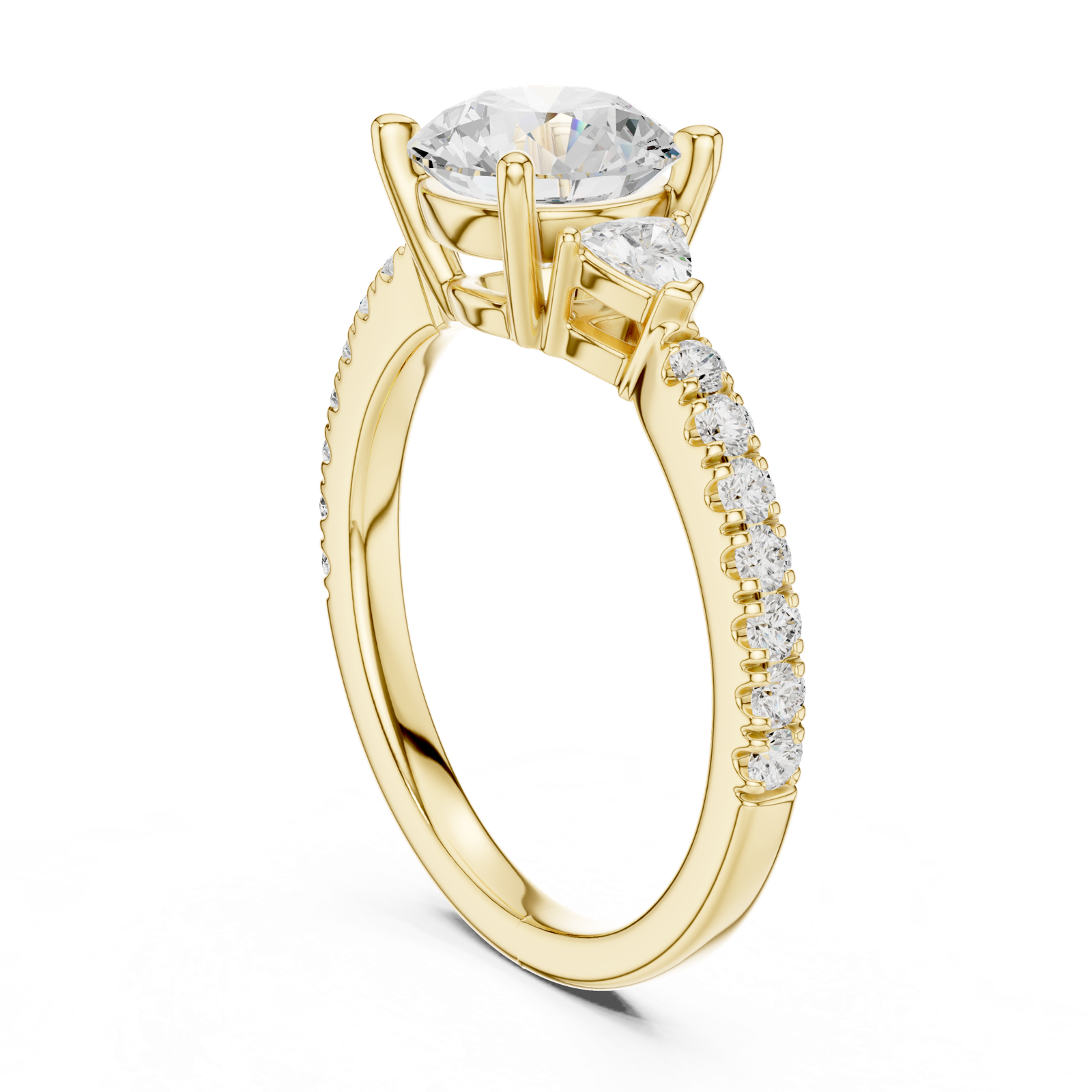Gold Ring DDLR-897, Yellow Gold, view 1