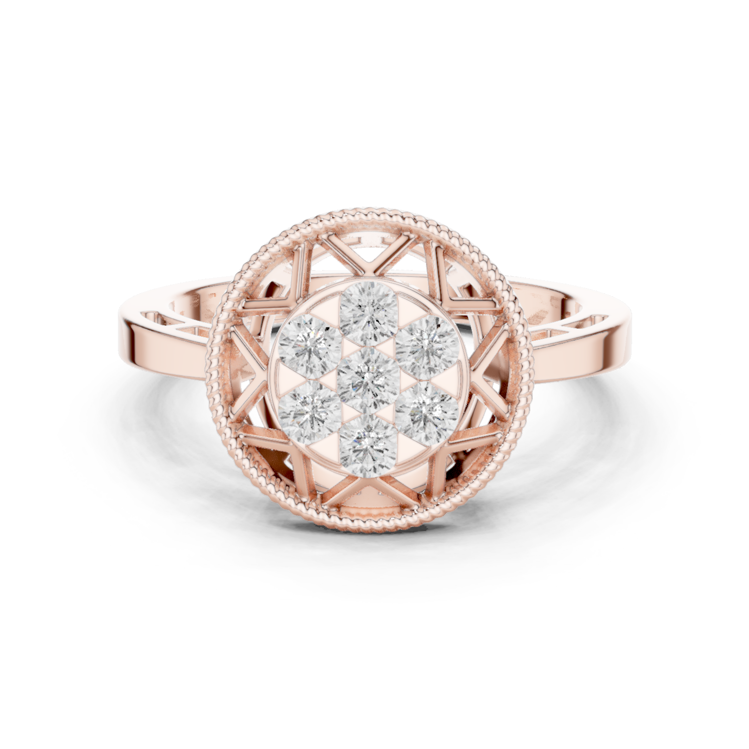 Gold Ring DDLR-688, Rose Gold