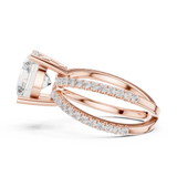 Gold Jewelry L36-25, Round center stone, Rose Gold, view 3