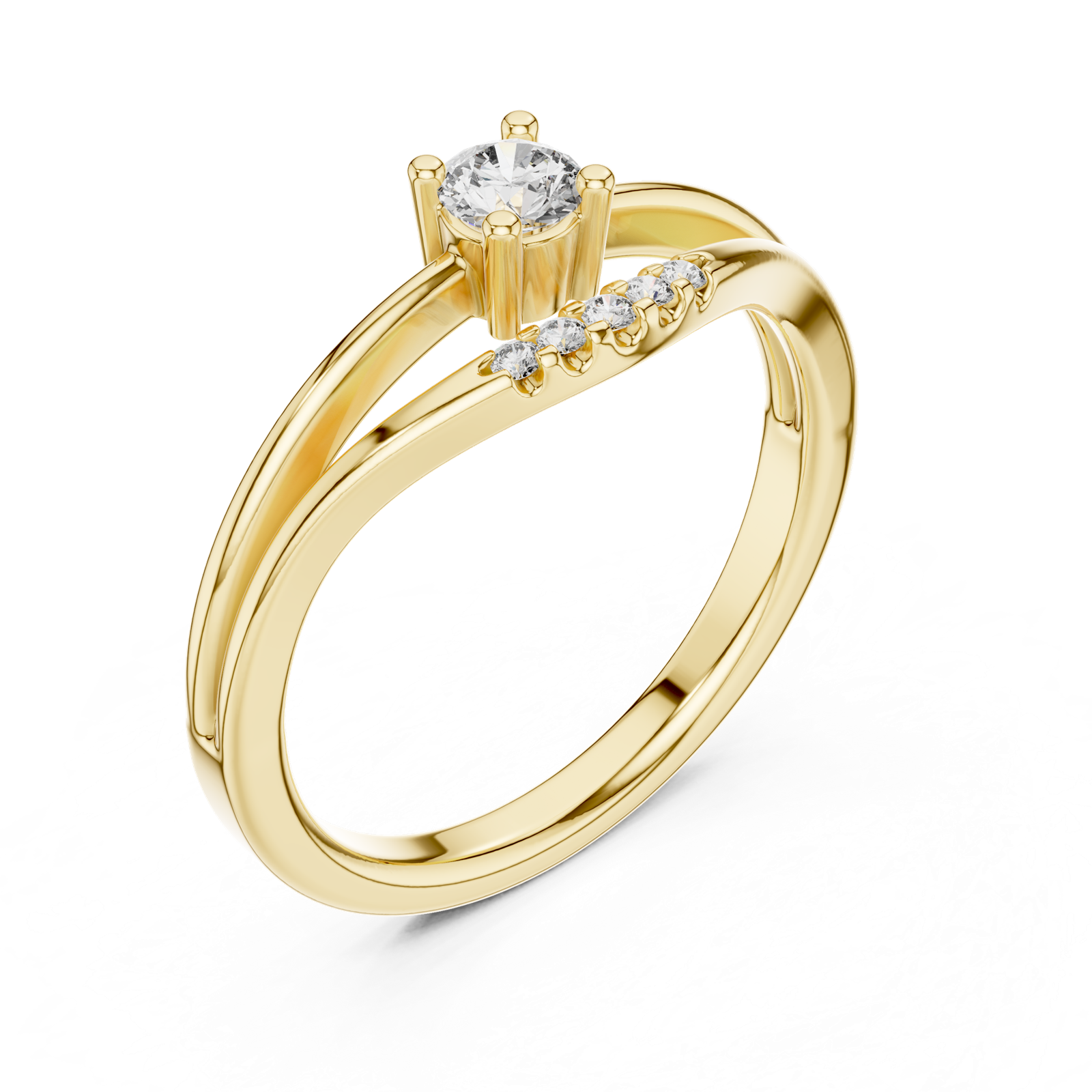Gold Ring L03-1336, Yellow Gold, view 2