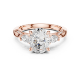 Gold Ring DDLR-1042, Rose Gold, view 4