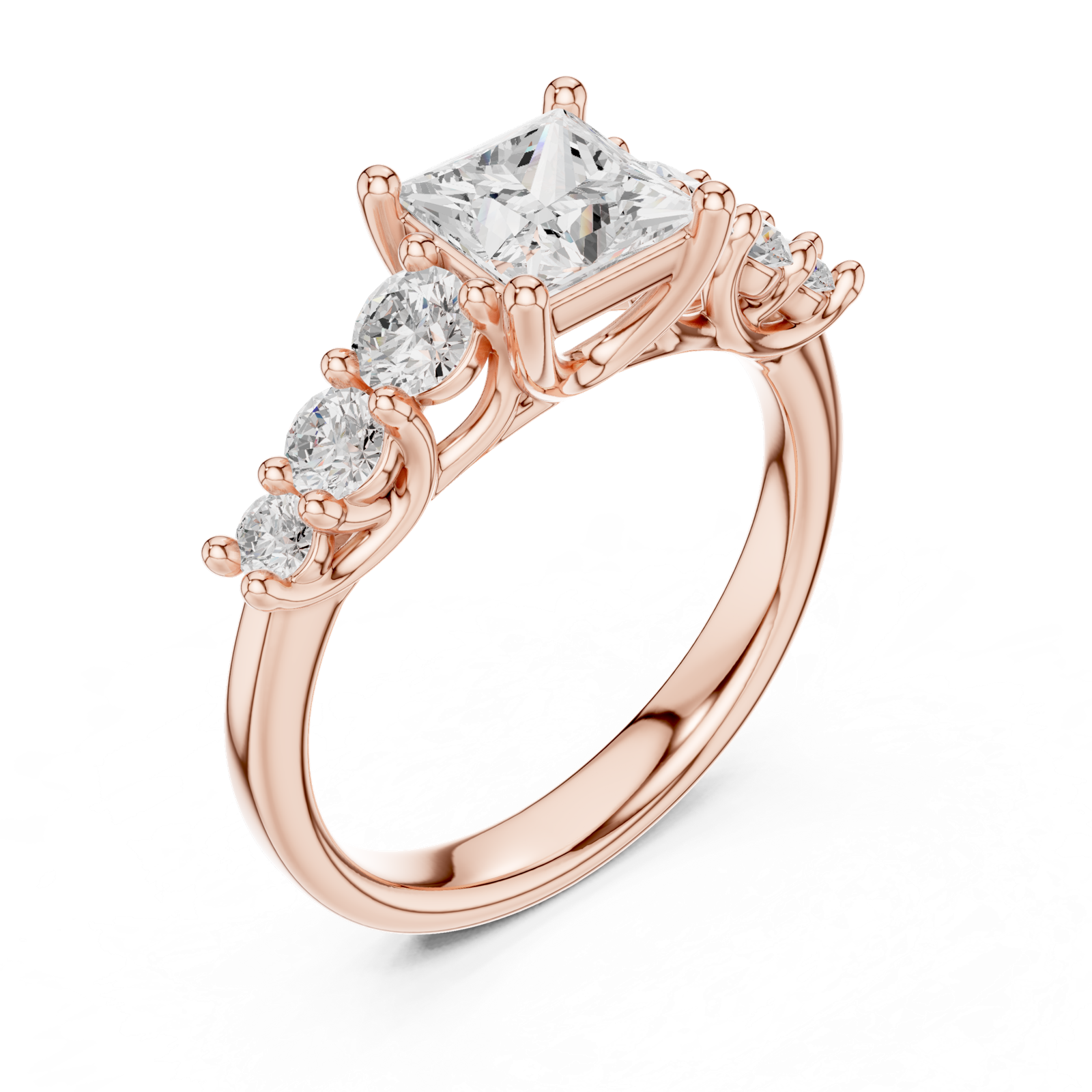 Gold Ring DDLR-703, Rose Gold, view 2