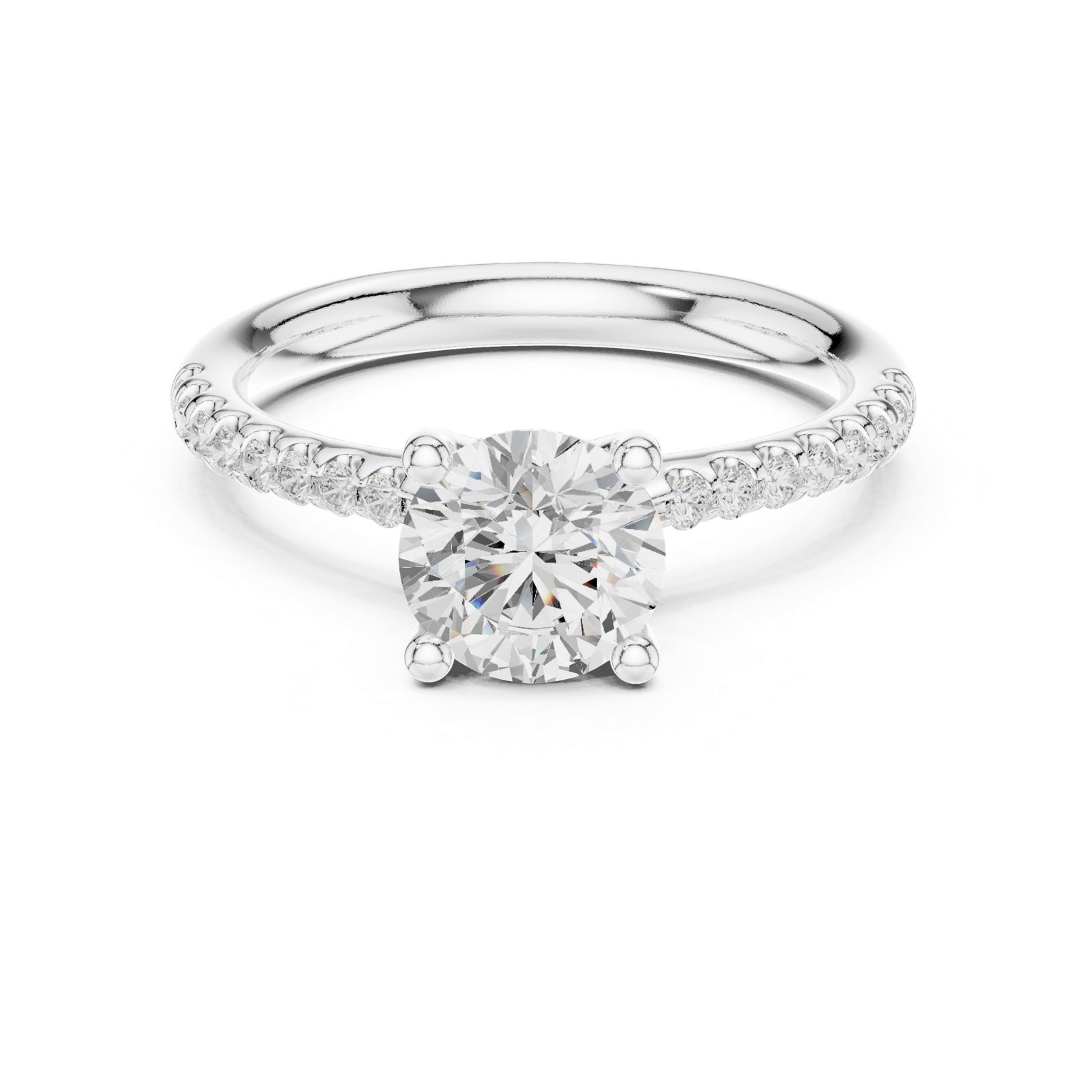 Gold Ring DDLR-628, White Gold, view 4