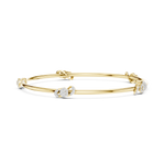 14K Solid Gold Lab Diamond Bracelet, Yellow Gold, view 3