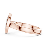 Gold Jewelry L36-3, Marquise center stone, Rose Gold, view 3