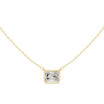 Gold Jewelry DDPO-007, Radiant center stone, Yellow Gold, view 4