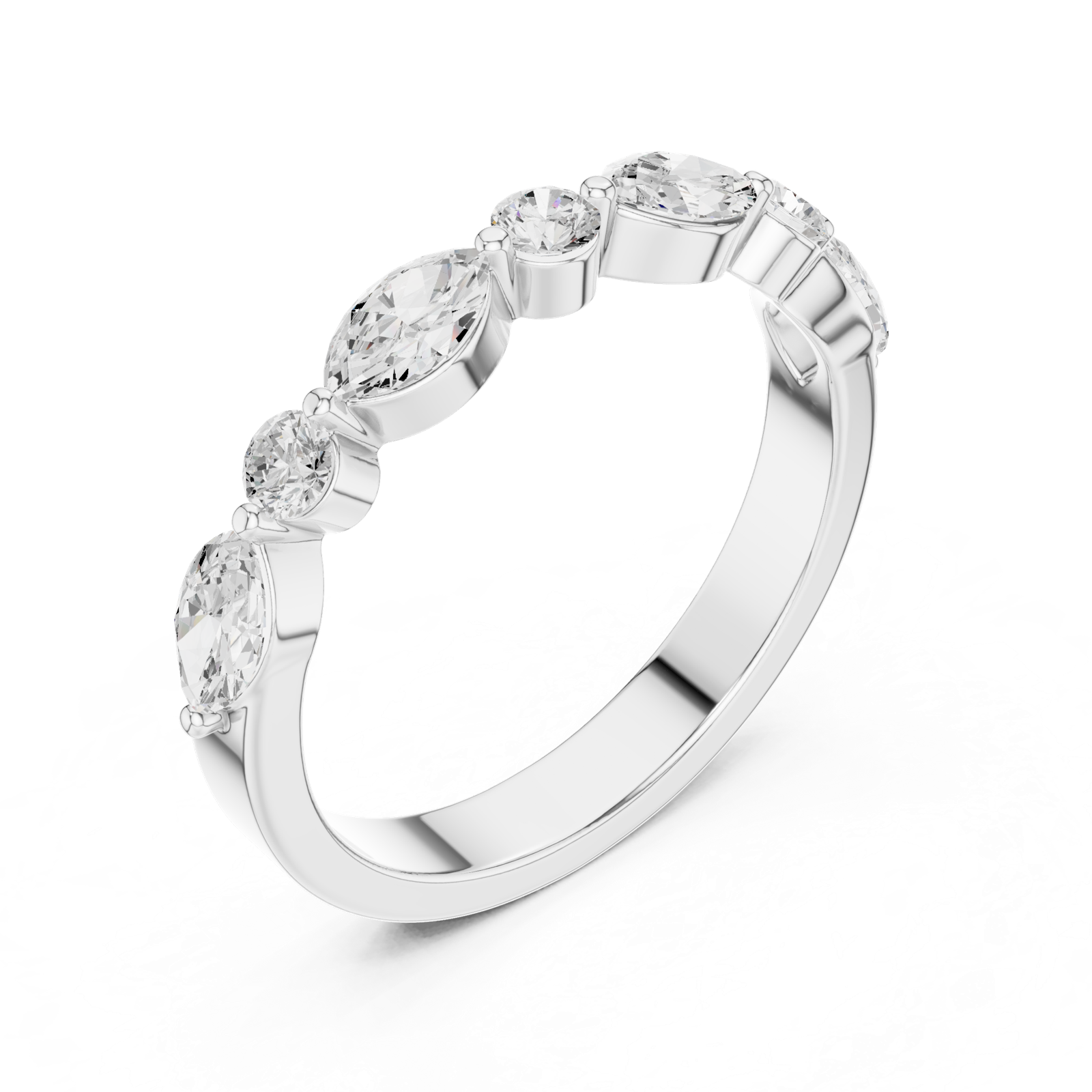 Gold Ring DDLR-384, White Gold, view 2