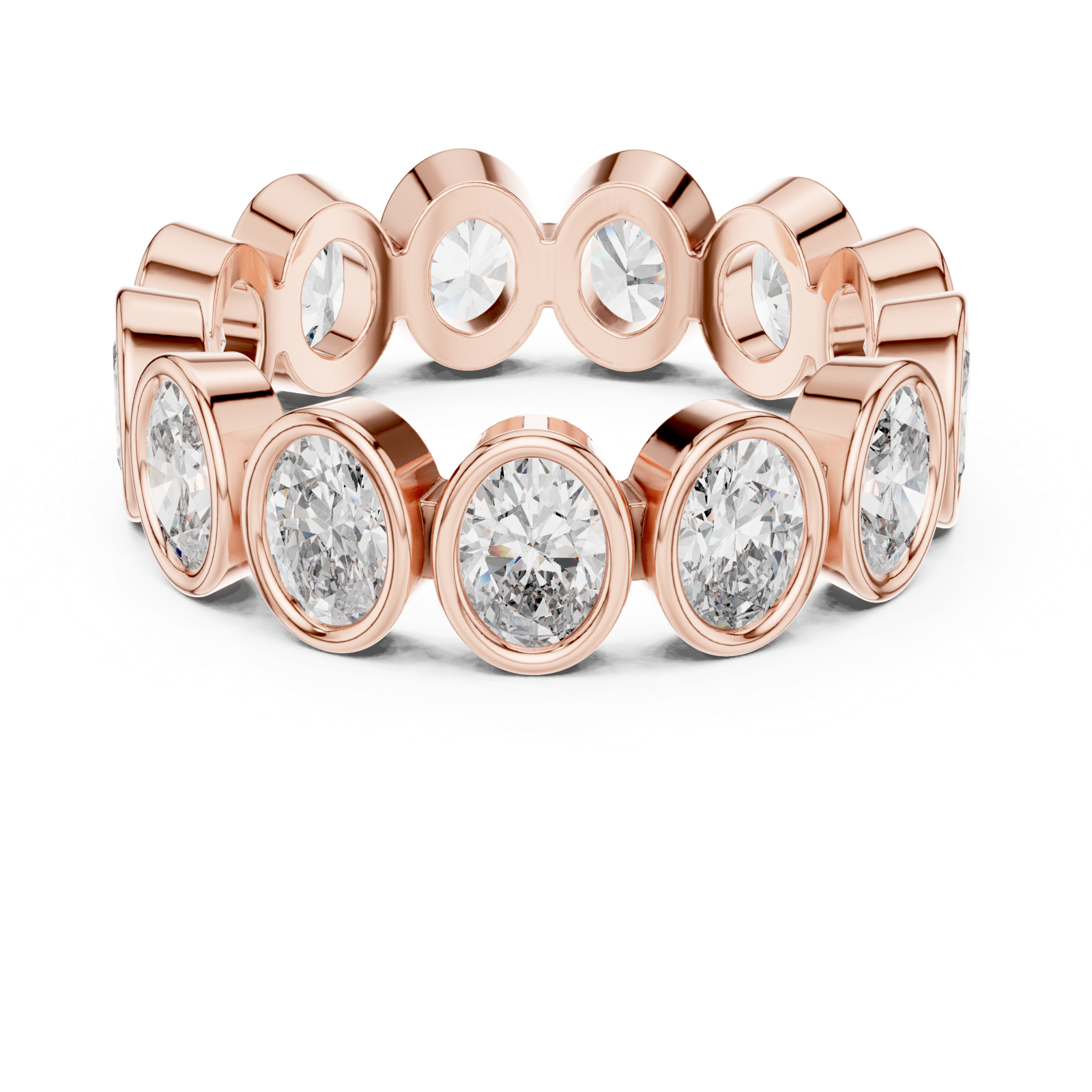 Gold Ring DDLR-221, Rose Gold, view 4