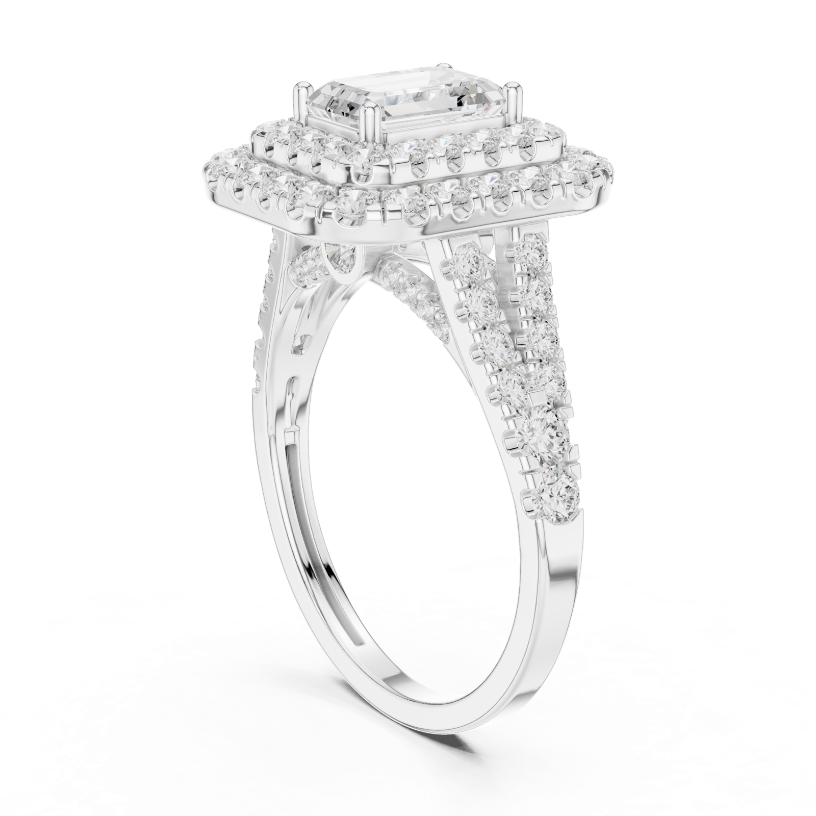 Gold Ring DDLR-398, White Gold, view 1