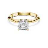 Gold Jewelry L36-6, Asscher center stone, Yellow Gold, view 4