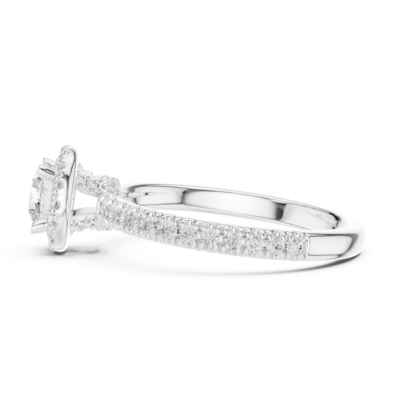 Gold Ring LR-0241, White Gold, view 3