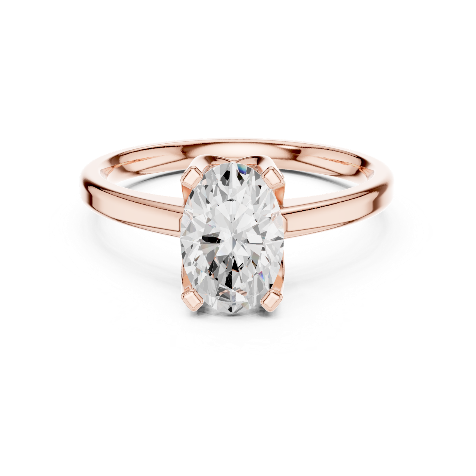Gold Ring DDLR-446, Rose Gold, view 4