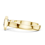 Gold Jewelry L36-3, Asscher center stone, Yellow Gold, view 3