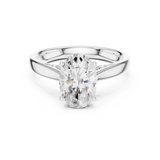 Gold Jewelry L36-18, Oval center stone, White Gold, view 4
