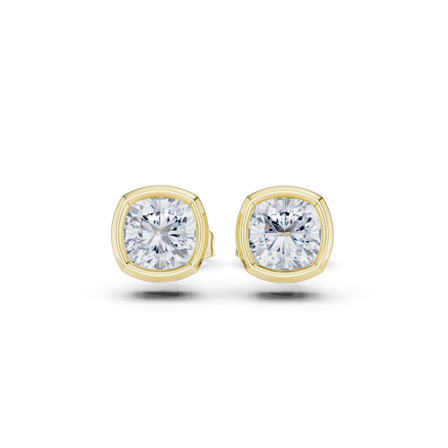 Gold Jewelry, Cushion center stone, Yellow Gold