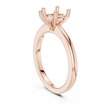 Gold Ring DDLR-032, Pear center stone, Rose Gold, view 1