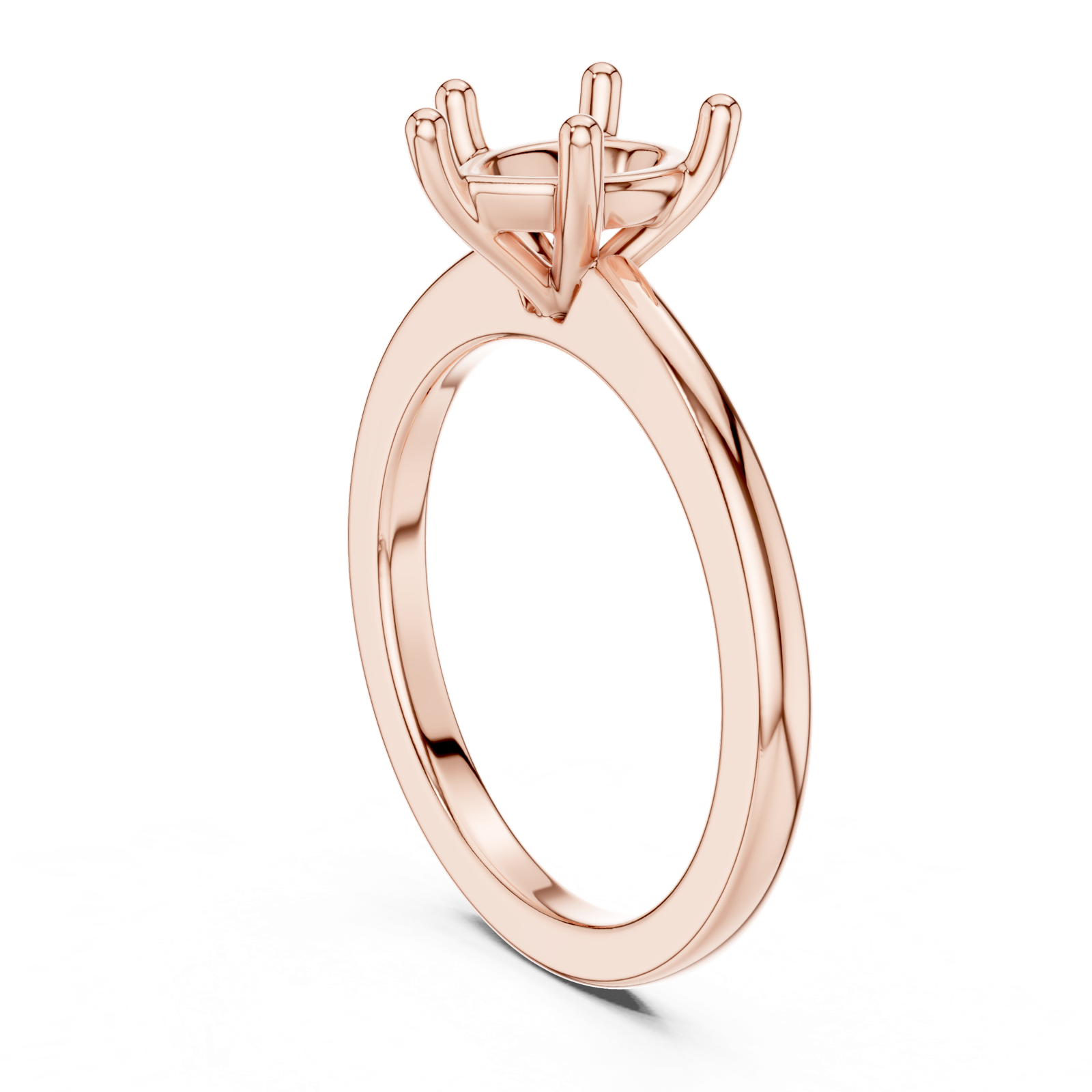 Gold Ring DDLR-032, Pear center stone, Rose Gold, view 1