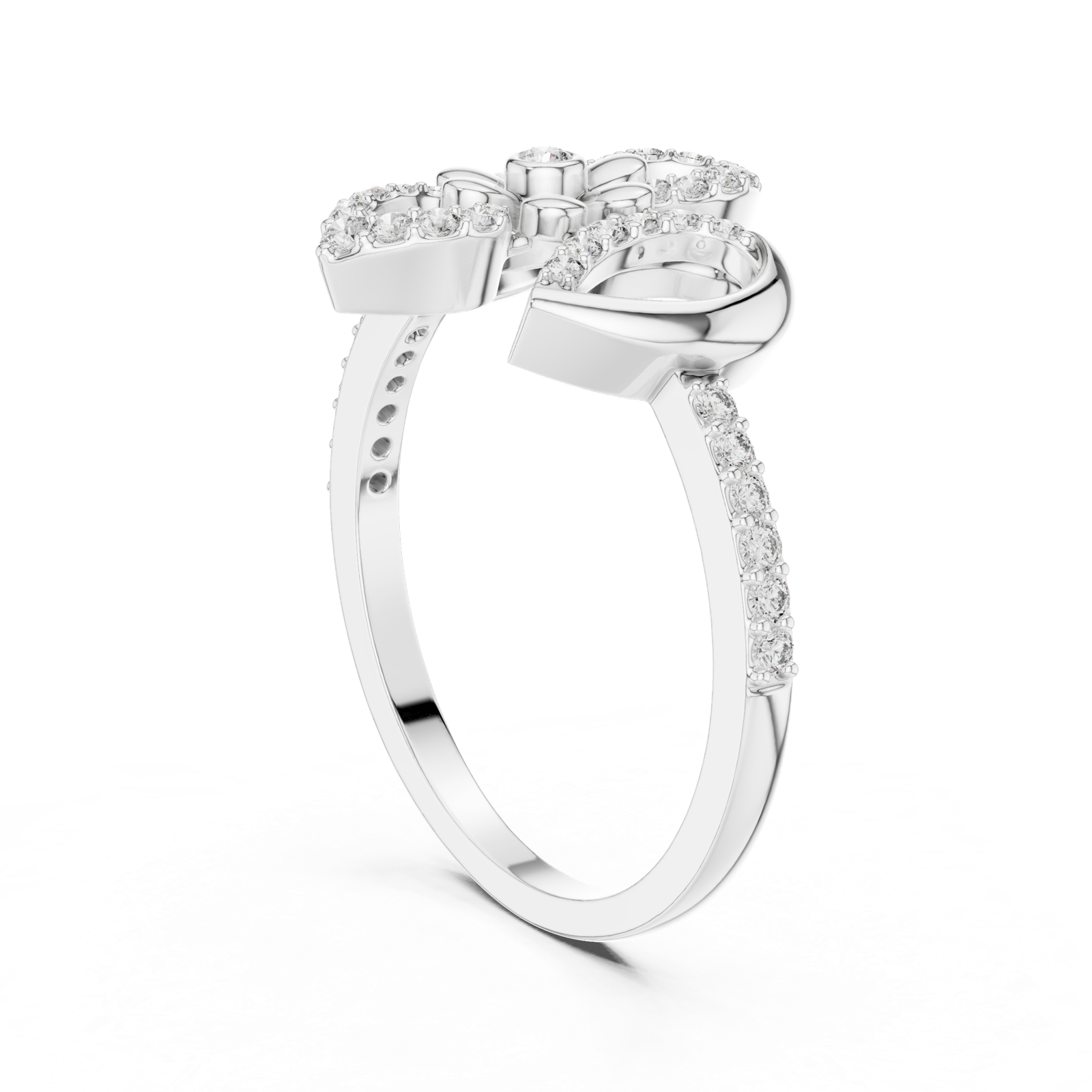 Gold Ring LR-01 (57), White Gold
