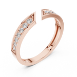 Gold Ring HLR-112, Rose Gold, view 2