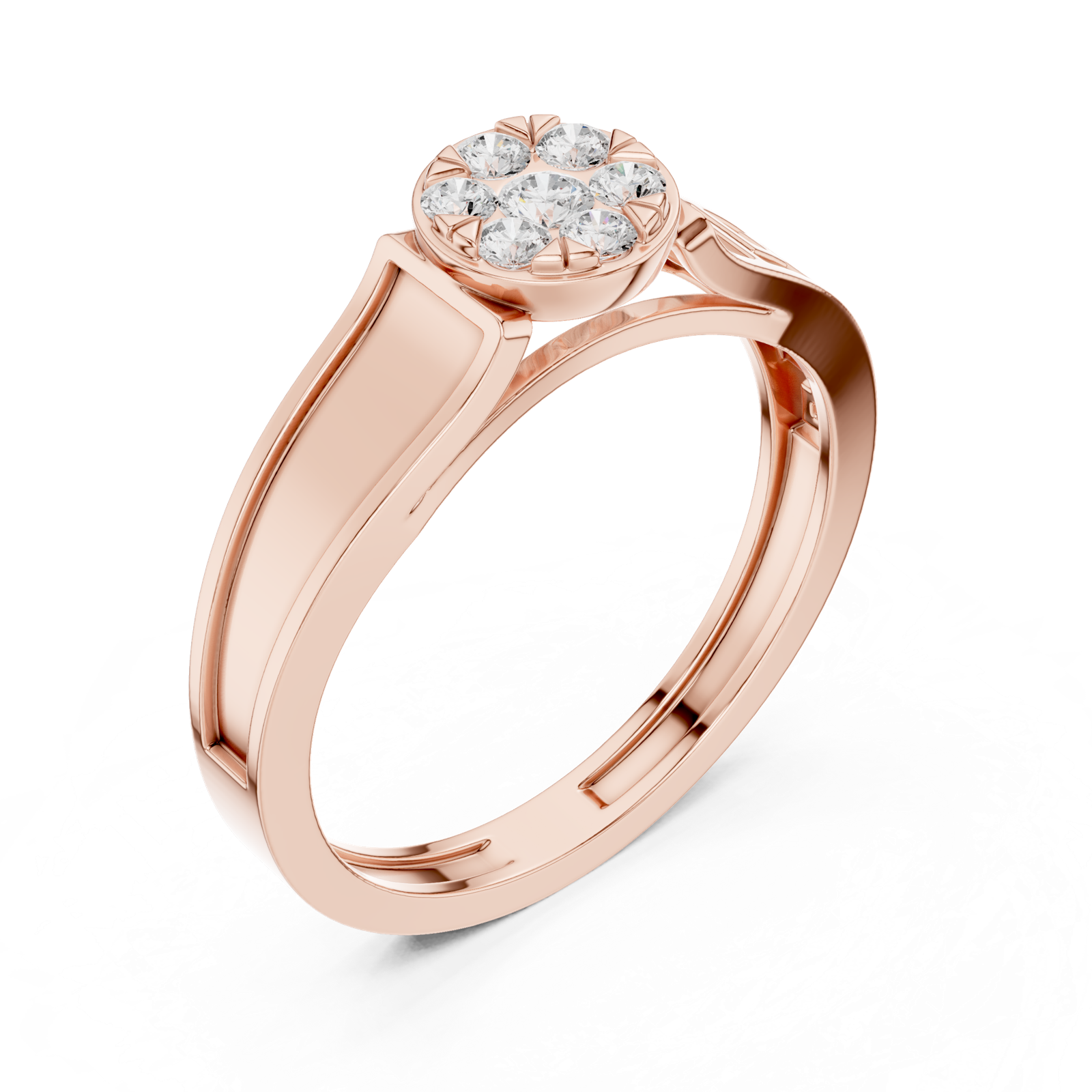 Gold Ring DDLR-825, Rose Gold, view 2