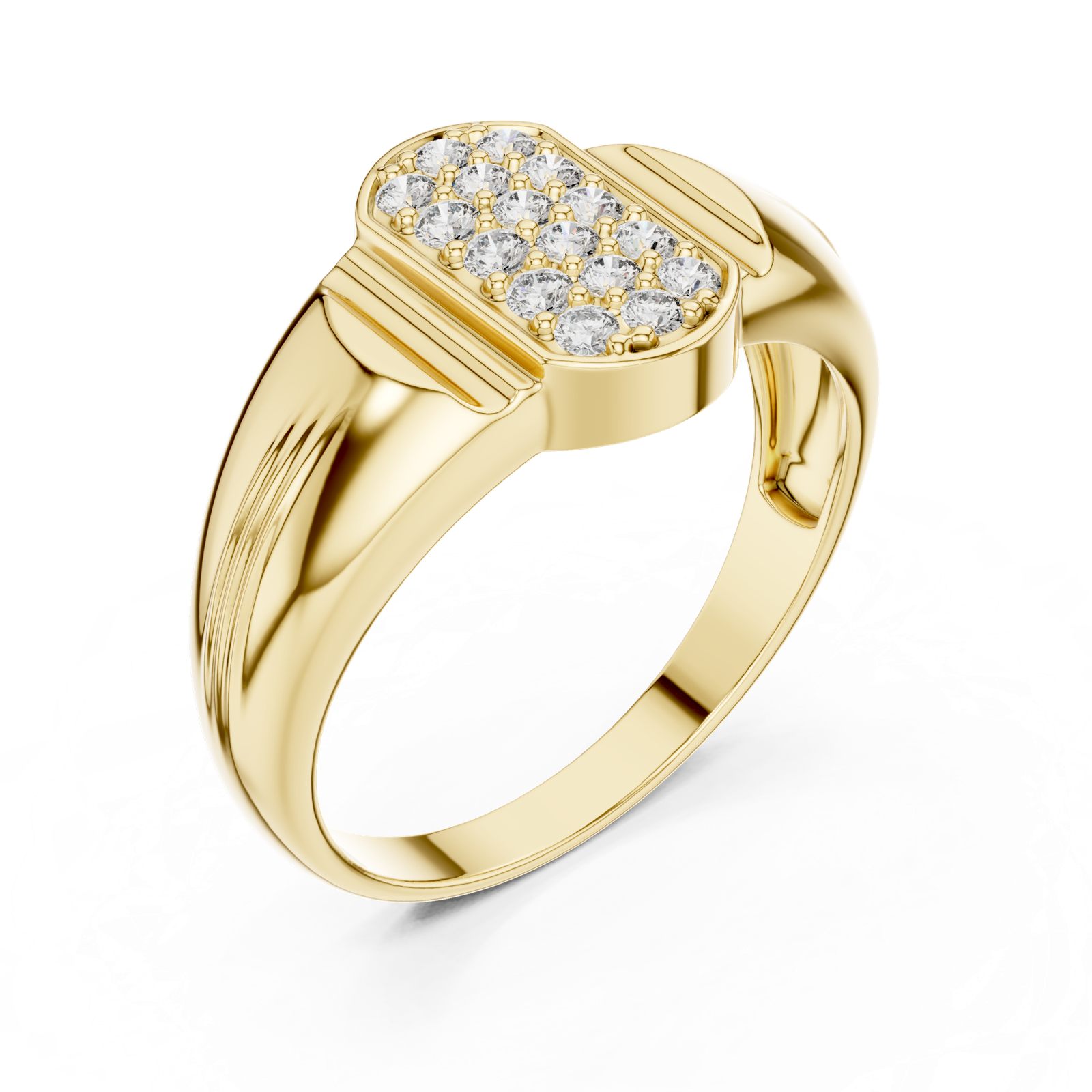 Gold Ring LR-01 (43), Yellow Gold, view 2