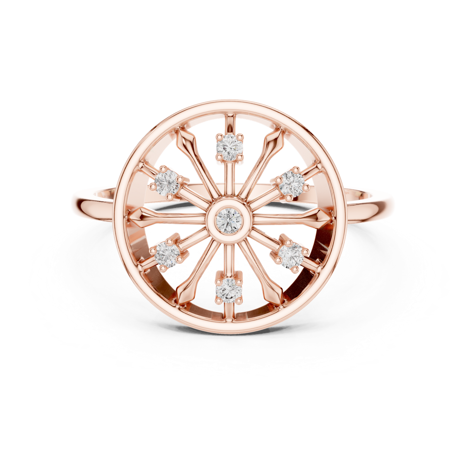 Gold Ring DR-6257, Rose Gold