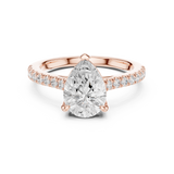 Gold Ring DDLR-915, Rose Gold, view 4
