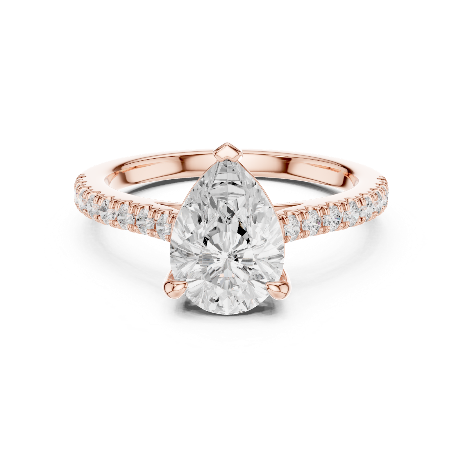 Gold Ring DDLR-915, Rose Gold, view 4