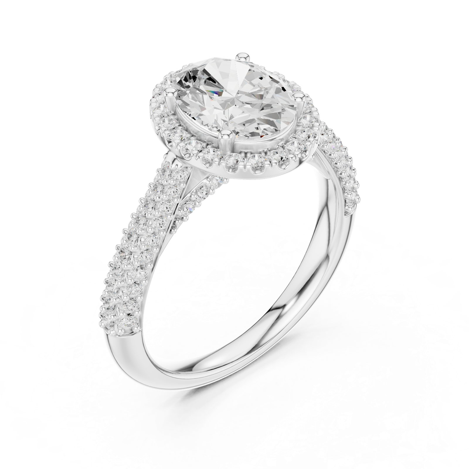 Gold Ring DDLR-364, White Gold, view 2