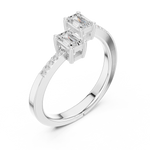 Gold Ring DDLR-481, White Gold, view 2