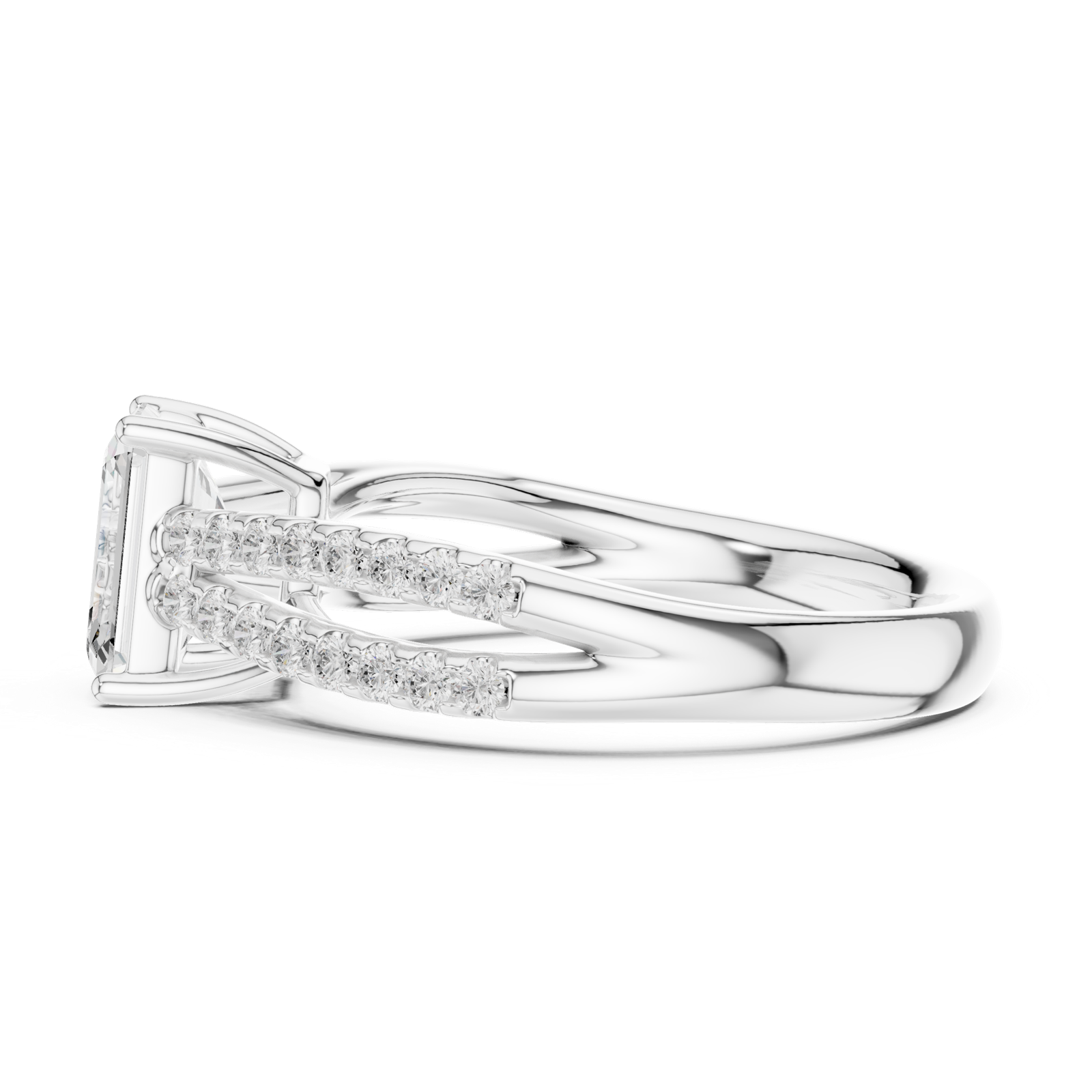 Gold Ring DDLR-712, White Gold, view 3