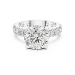 Gold Jewelry L35-63, Round center stone, White Gold, view 4