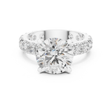 Gold Jewelry L35-63, Round center stone, White Gold, view 4