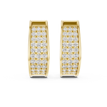Gold Earrings L03-14, Yellow Gold, view 4