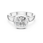 Gold Jewelry L36-3, Cushion center stone, White Gold, view 4
